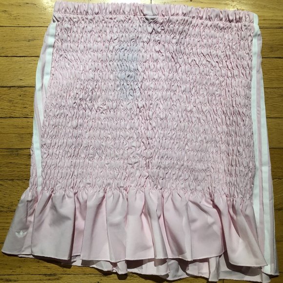 Brand New Adidas Smocked Pink Mini Skirt - Picture 12 of 16